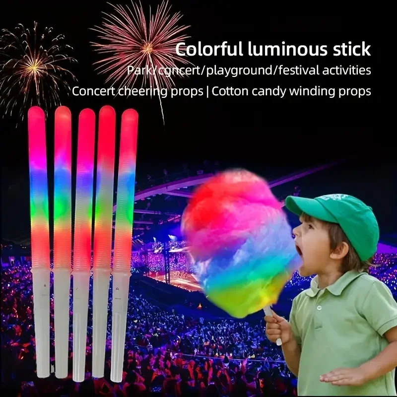 Cotton Candy Cone - 10/30 stuks LED-suikerwafels met meerdere knippermodi,