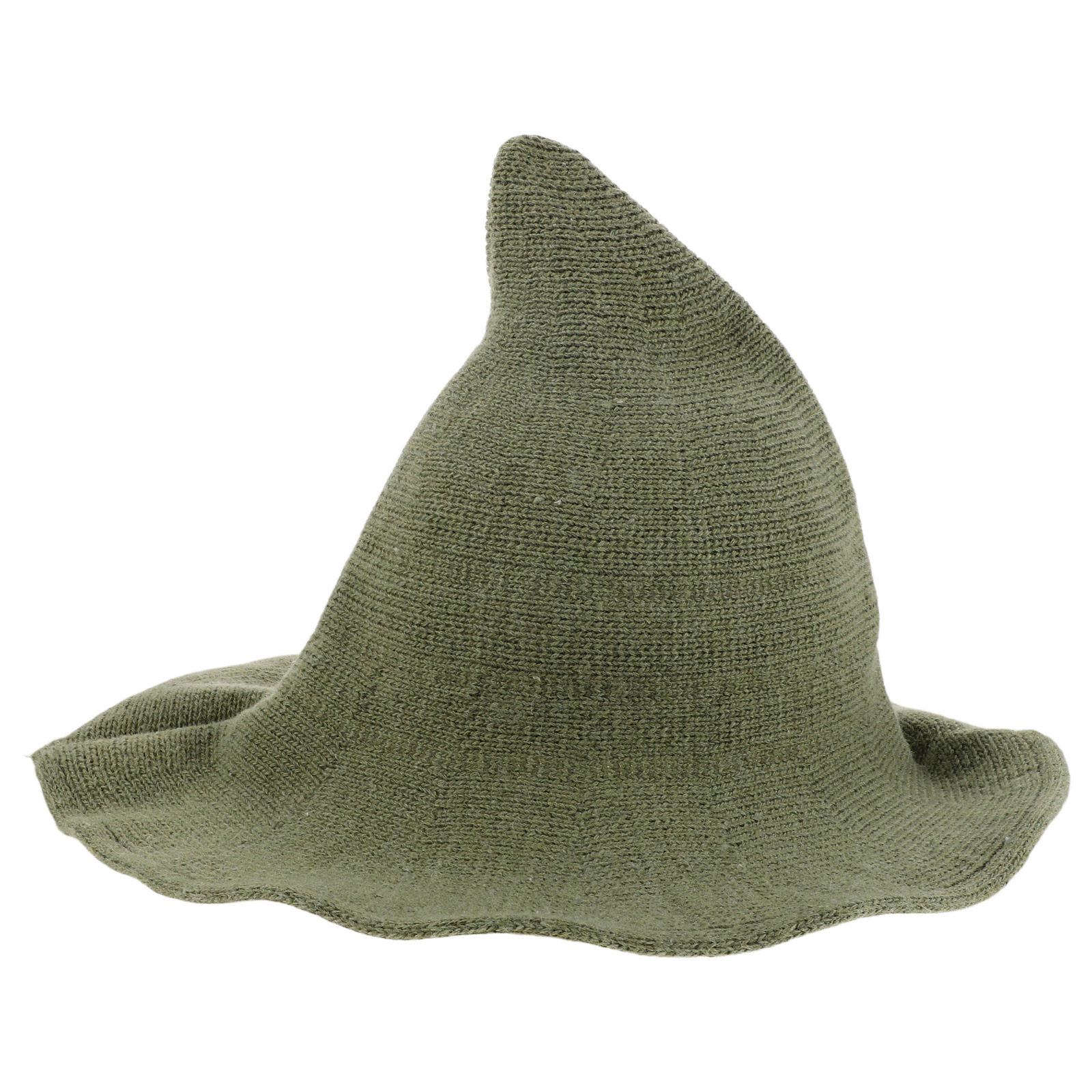 Party Hat Cone - Groene heksenhoed voor heren, wolmix, brede