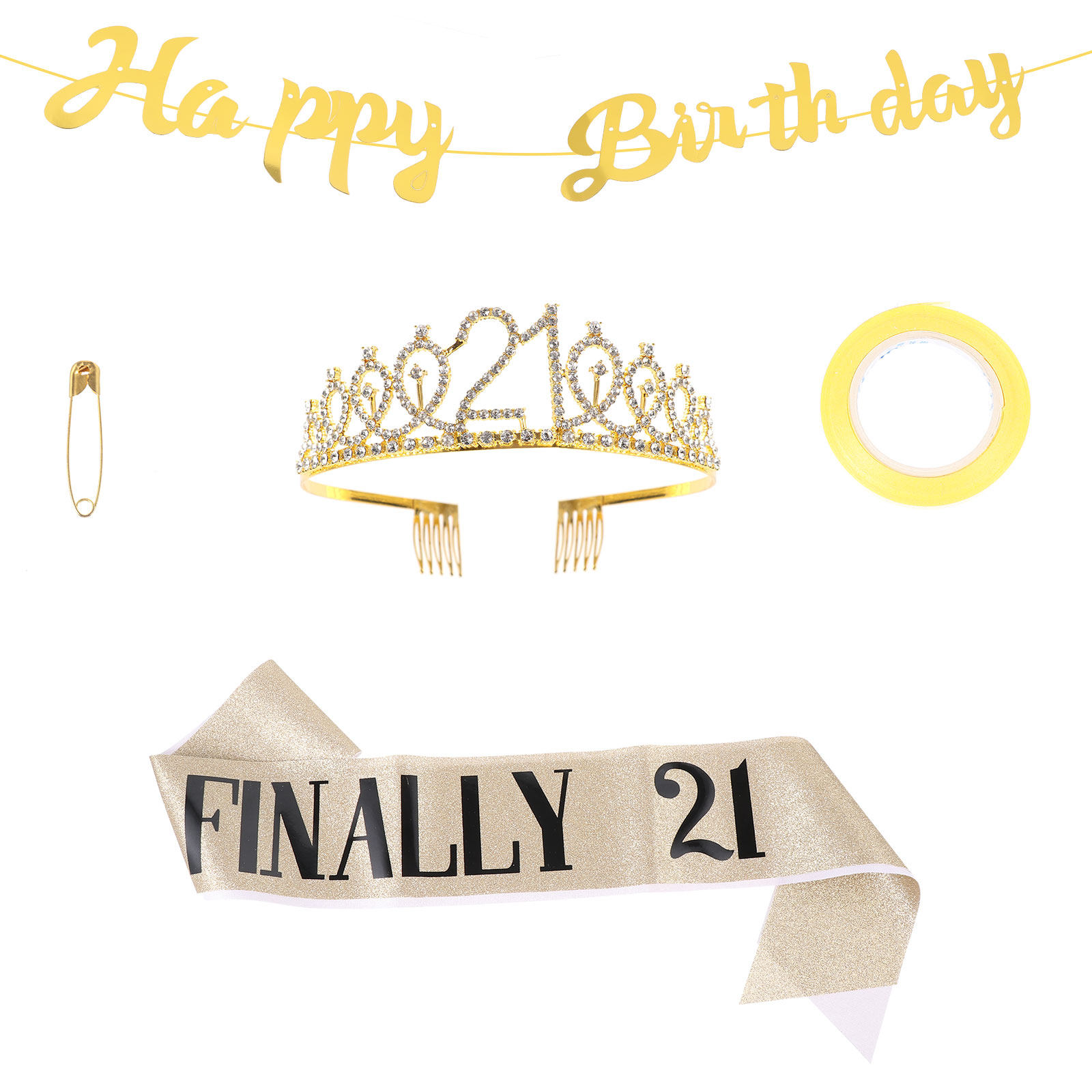 1Set Glitter Verjaardagskroon  - Birthday Sash Glitter recensie en prijs