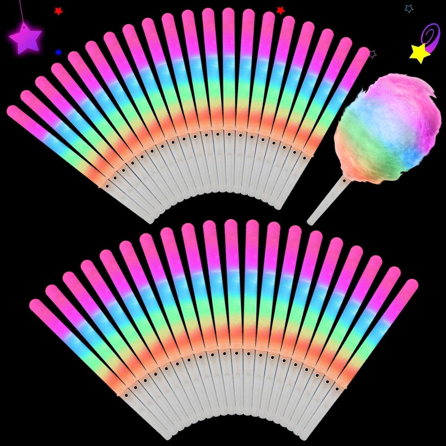 20 stuks kleurrijke knipperend - Cotton Candy Cone recensie en prijs