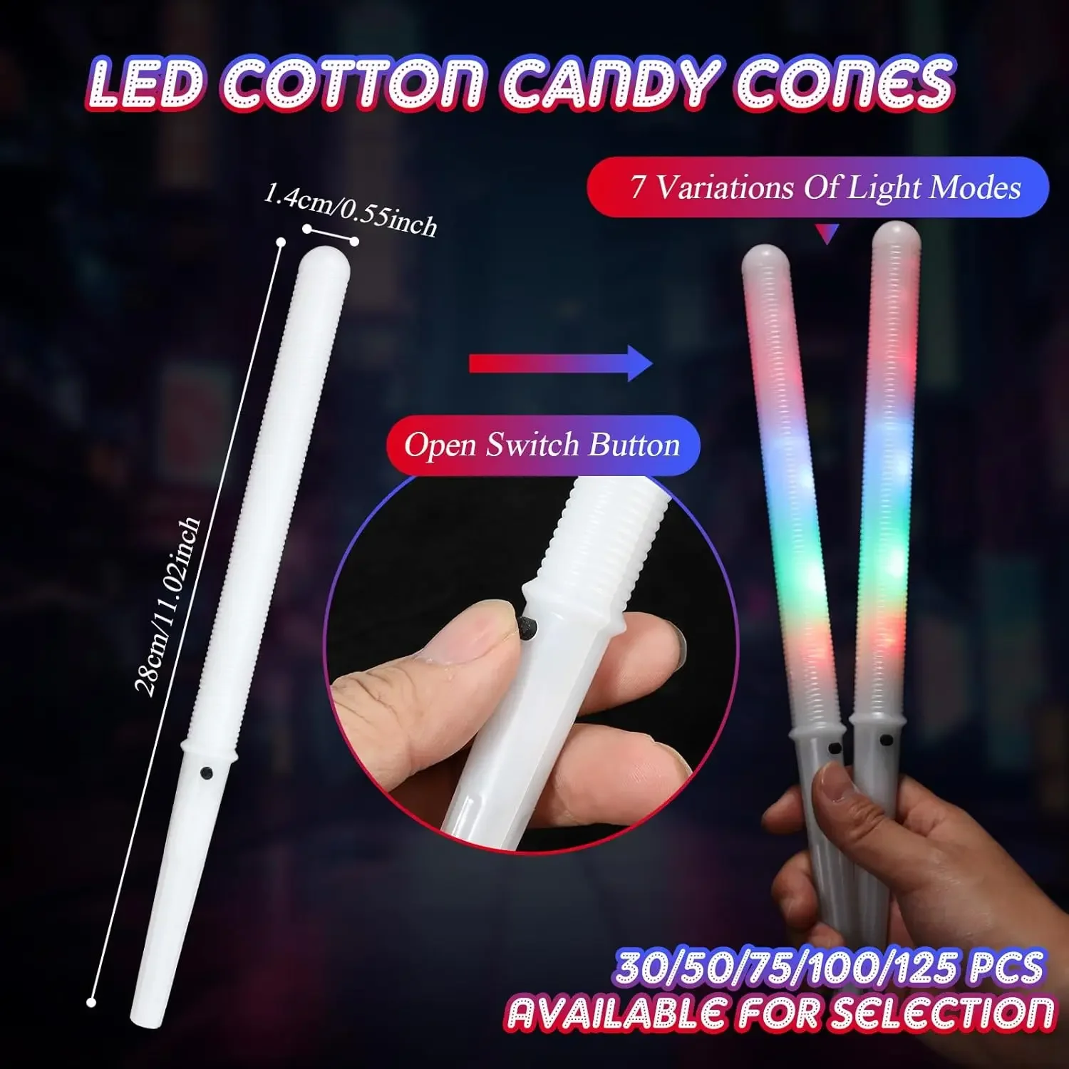 10/30 stuks LED-suikerwafels m - Cotton Candy Cone recensie en prijs