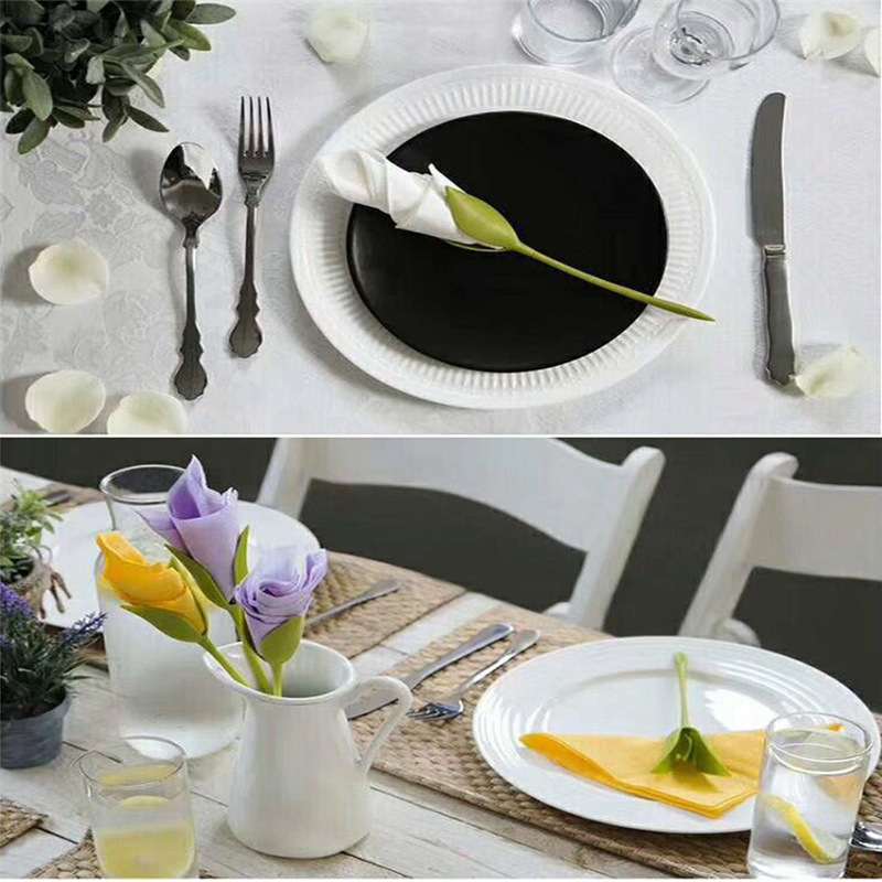 Papieren gevouwen rozen servet - Napkin Folding Set recensie en prijs